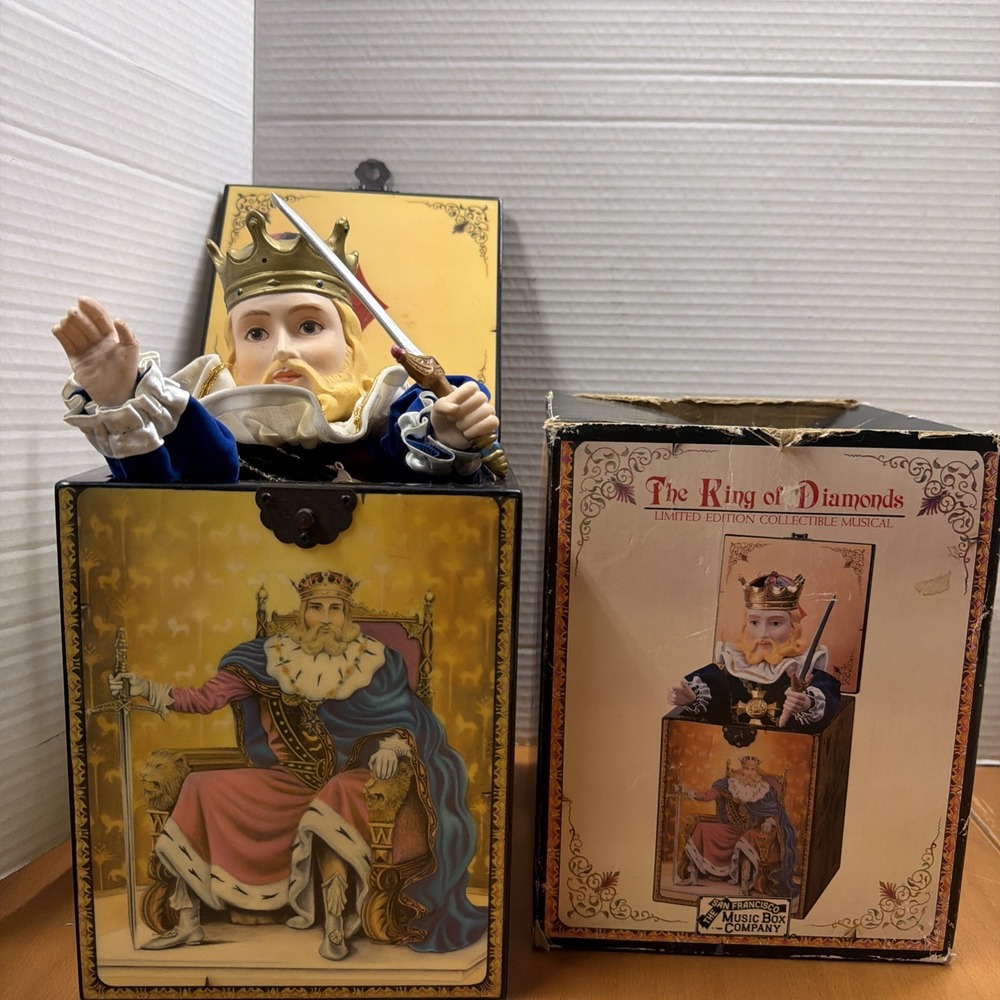 San Francisco Music Box Company Kingdom of Cards  King of Diamonds Damage Photos